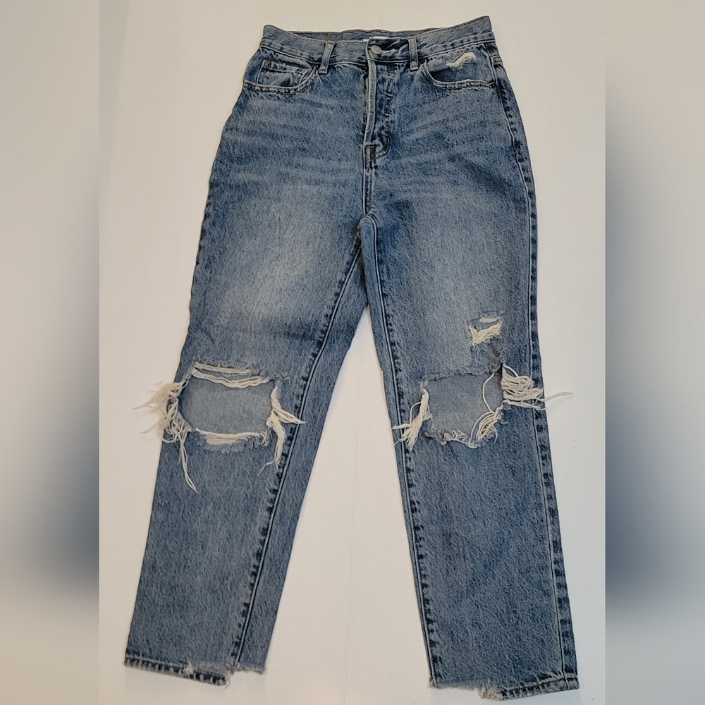 PacSun Button Fly High Rise Distressed Jeans.